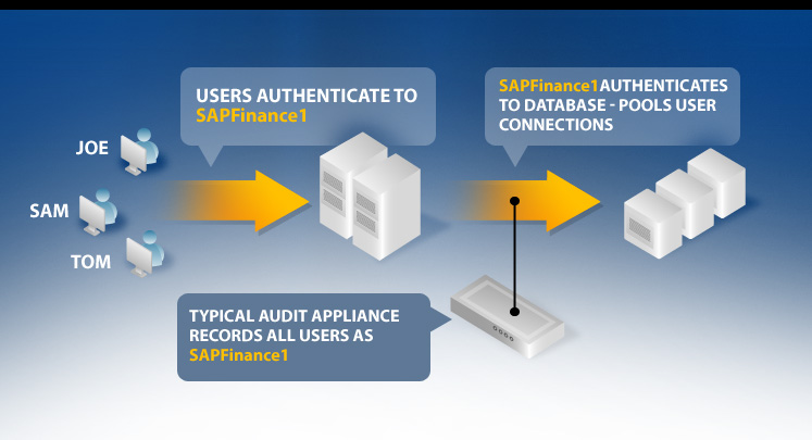 Typical audit appliances and native database audit capabilities